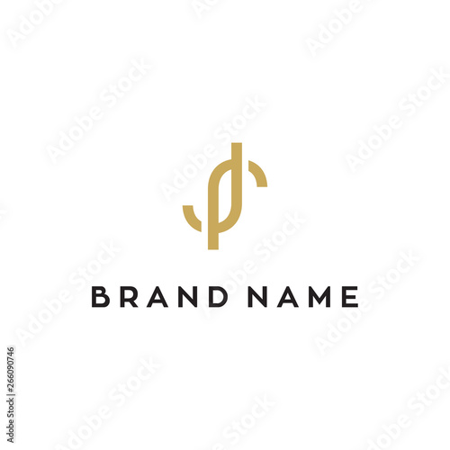 JR monogram letter logo design