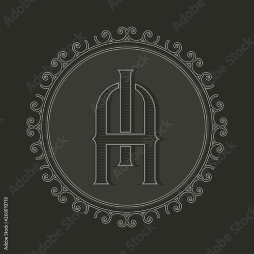 SIMPLE MONOGRAM INITIALS AI