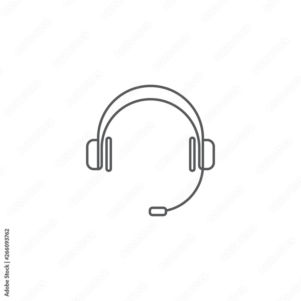 headset vector icon concept, isolated on white background