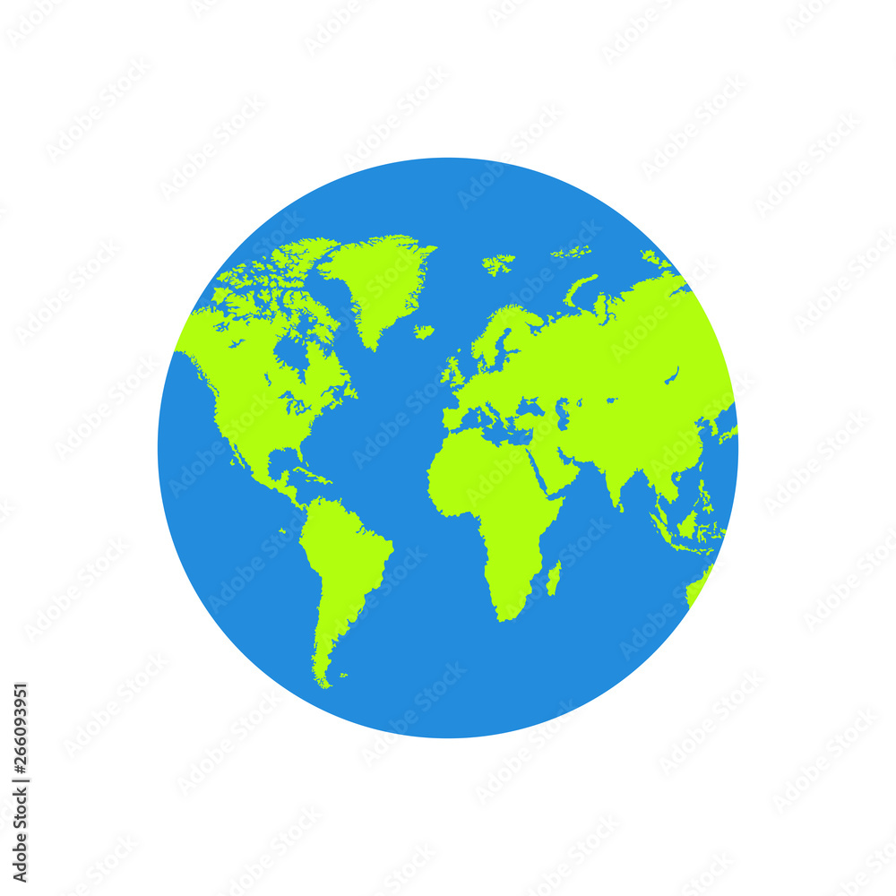 Earth globe vector illustration isolated