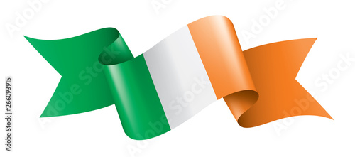 Ireland flag, vector illustration on a white background