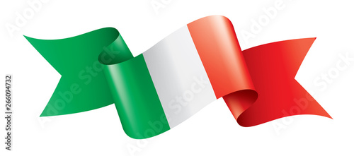 Italy flag, vector illustration on a white background.