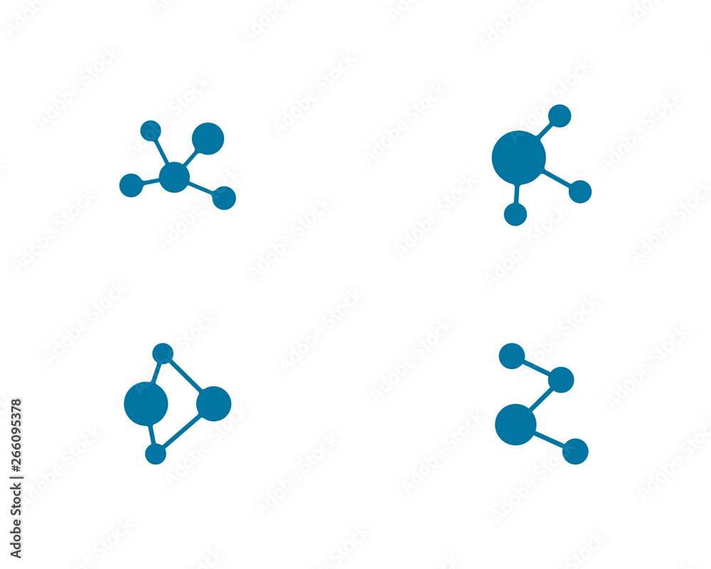 molecule logo vector icon illustration design 