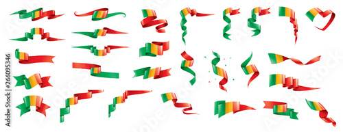 Mali flag, vector illustration on a white background.