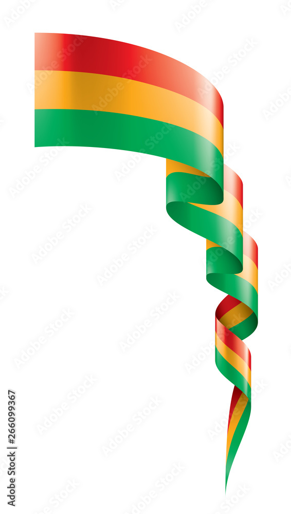 Obraz premium Bolivia flag, vector illustration on a white background.