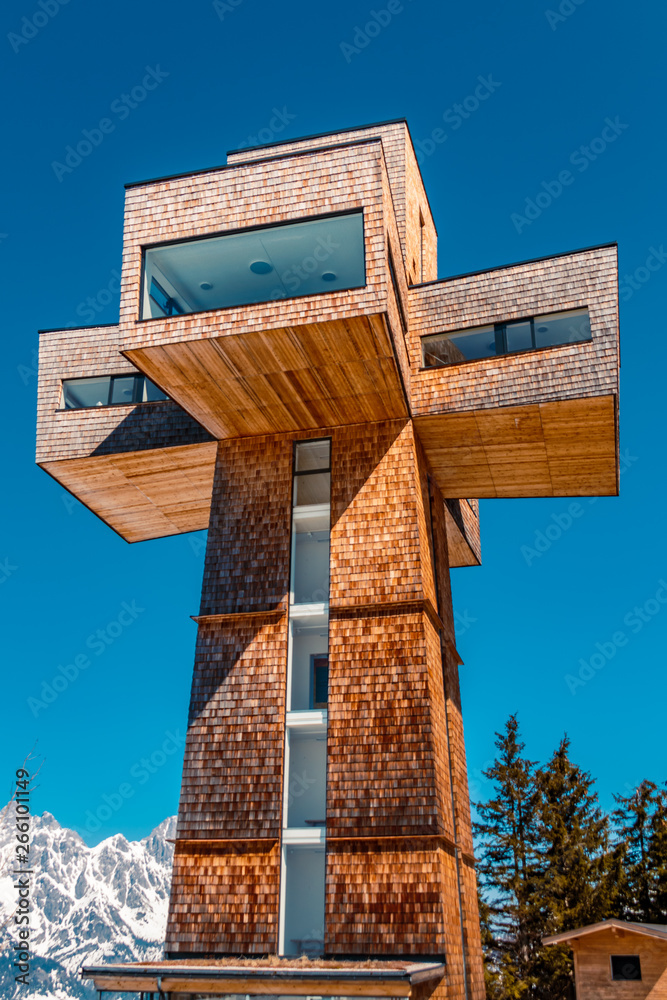 Fototapeta premium Beautiful alpine winter view at the Buchensteinwand-Tyrol-Austria