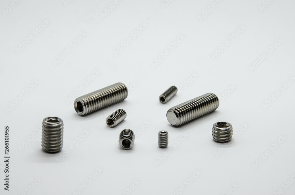 Fototapeta premium hexagon socket set screws with flat point