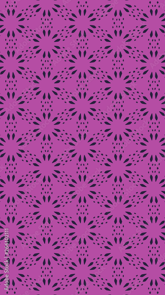 Ornate geometric pattern and two-tone abstract background