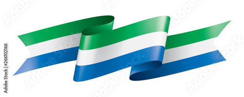 Sierra Leone flag, vector illustration on a white background.