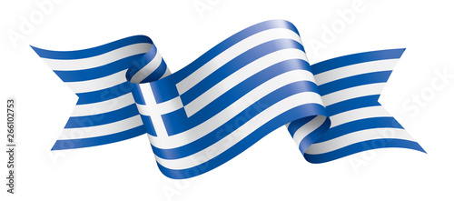 Greece flag, vector illustration on a white background.