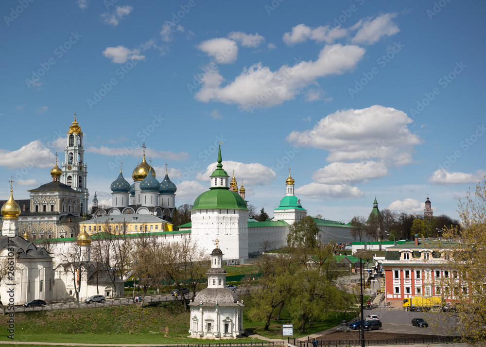 Architectural Ensemble of the Trinity Sergius Lavra in Sergiev Posad. Russia. May 04, 2019