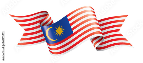 Malaysia flag, vector illustration on a white background.