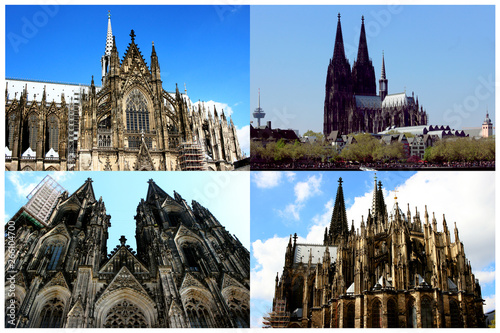 Kölner Dom unter verschiedenen Blickwinkel photo