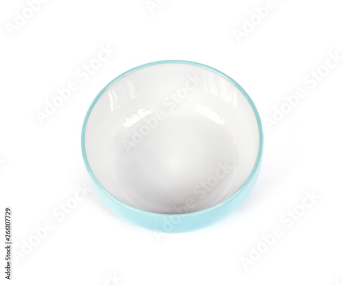 Ceramic bowl isolated on white background with clipping path