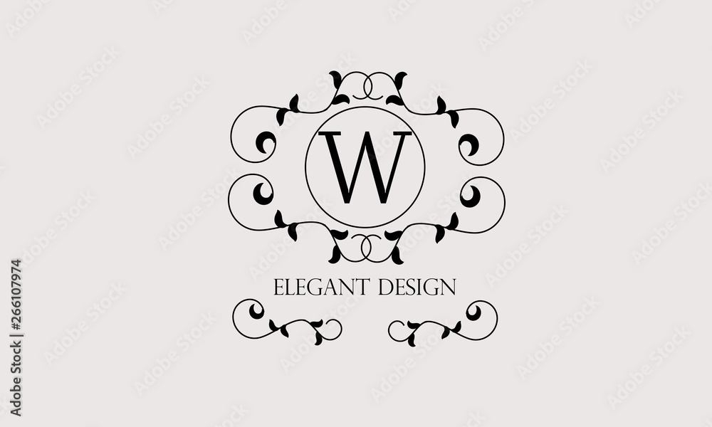 Stylish exquisite monogram with a letter. Design business sign, restaurant, boutique, hotel, heraldic, jewelry. Vector illustration.