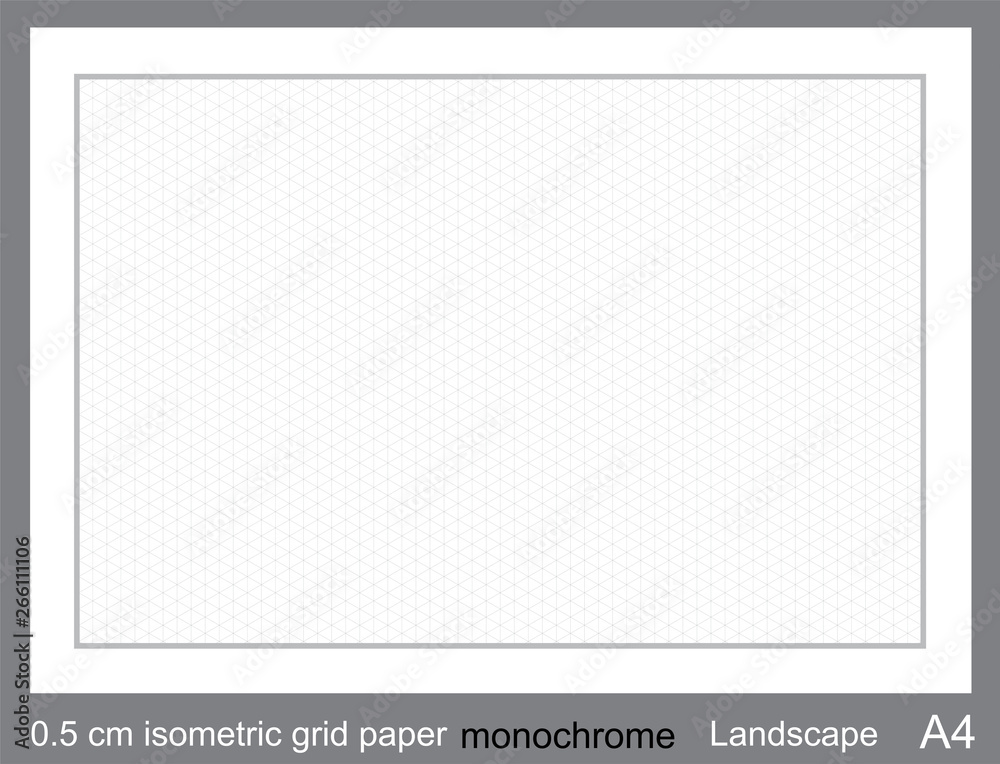 0.5 cm A4 isometric grid paper isometric grid vector illustration isometric  grid graph Stock Vector | Adobe Stock