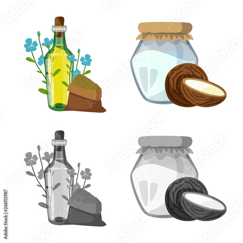 Vector design of healthy  and vegetable  icon. Set of healthy  and agriculture stock vector illustration.