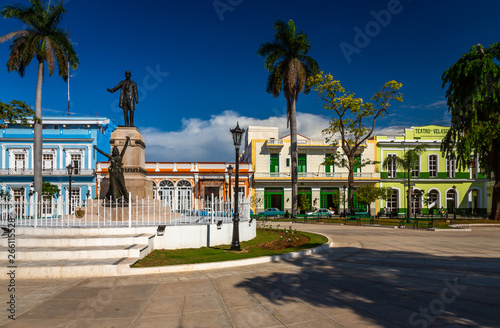 Exposure done in the main square of Matanzas, with its beautiful and colorful renovated buildings. photo