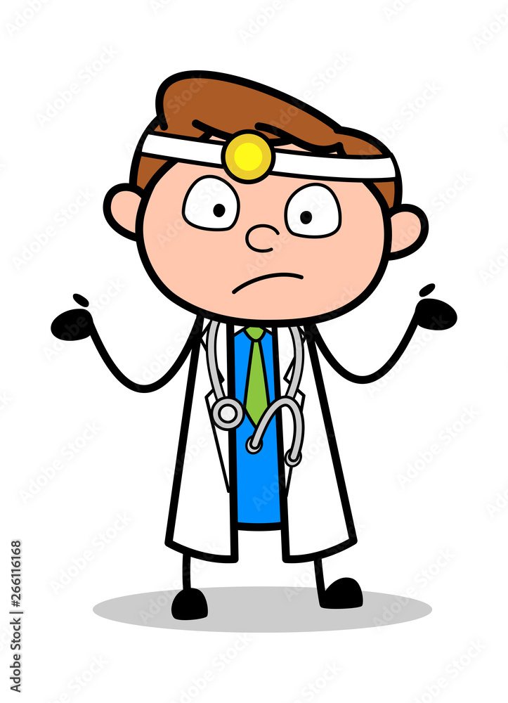 Ignorant - Professional Cartoon Doctor Vector Illustration Ignorant - Professional Cartoon Doctor Vector Illustration