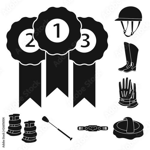 Isolated object of sport and competition sign. Collection of sport and equestrian stock symbol for web.