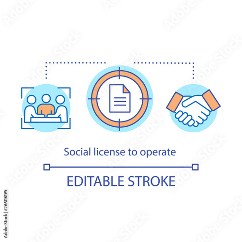Social licence to operate concept icon