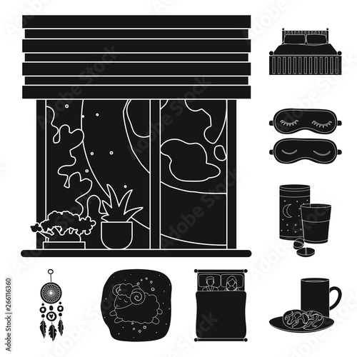 Isolated object of dreams and night logo. Collection of dreams and bedroom stock symbol for web.