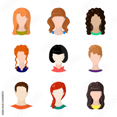 Vector design of avatar and dummy symbol. Collection of avatar and figure vector icon for stock.