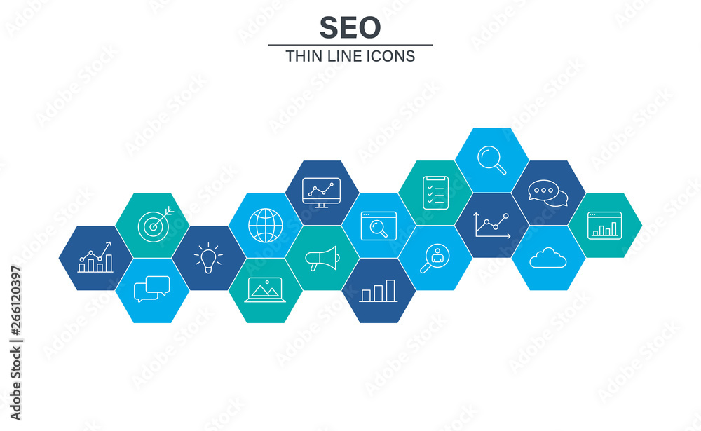 Set of SEO and Development web icons in line style. Contact, Target, Website. Vector illustration. Set of SEO and Development web icons in line style. Contact, Target, Website. Vector illustration.
