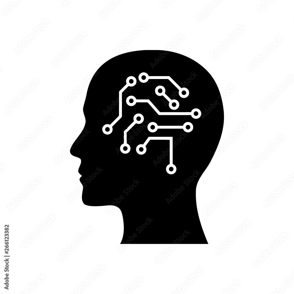digital human head, brain, technology, head, memory, creative technology mind, artificial intelligence icon digital human head, brain, technology, head, memory, creative technology mind, artificial intelligence icon