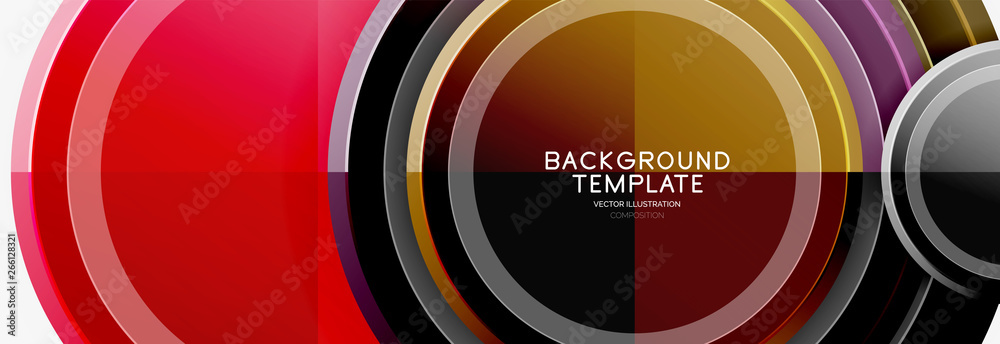 Circle geometric abstract background template for web banner, business presentation, branding, wallpaper Circle geometric abstract background template for web banner, business presentation, branding, wallpaper