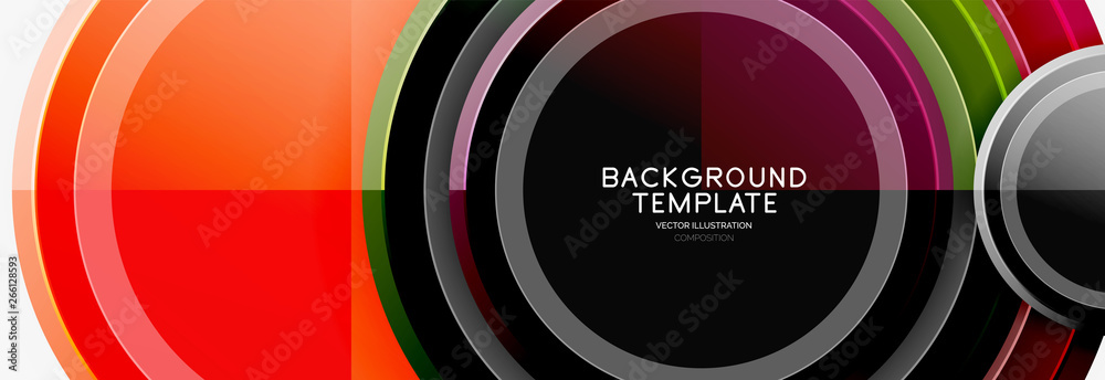 Abstract round geometric shapes, modern circles background Abstract round geometric shapes, modern circles background
