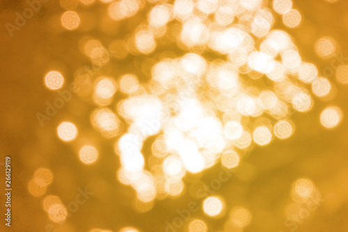 Abstract gold bokeh, Christmas and new year theme background