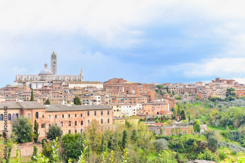 View of Siena, Beautiful Medieval Town in Tuscany Region, Italy