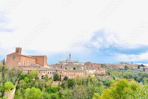 Panoramic View of Siena, a Medieval Town in Tuscany Region