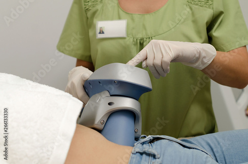 Woman Fat Tummy Reduction Treatment Cryolipolysis Freeze Cosmetic Plastic Surgery Liposuction 