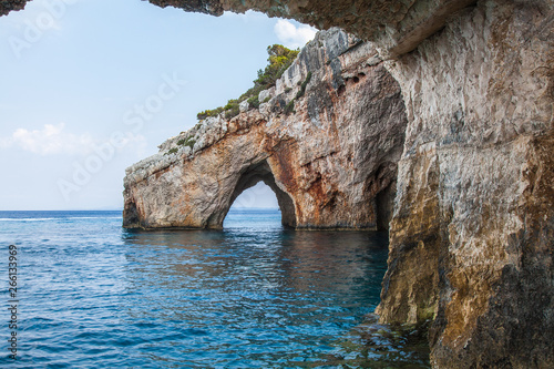 The picturesque caves of the island of Zakynthos (Greece)