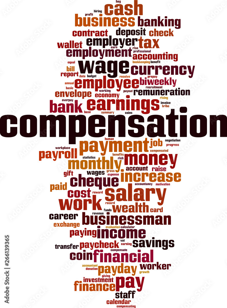 Compensation word cloud