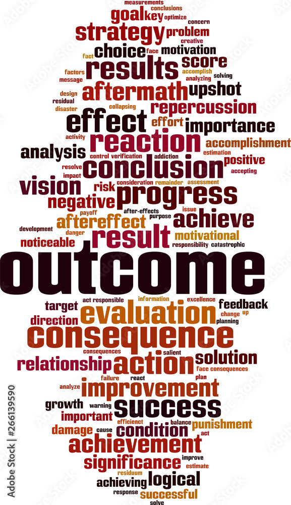 Obraz premium Outcome word cloud