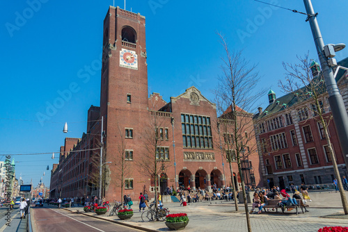 Photography Outdoor sunny view of plaza in front of Beurs van Berlage