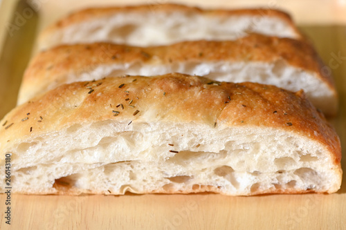 Focaccia bread - close up