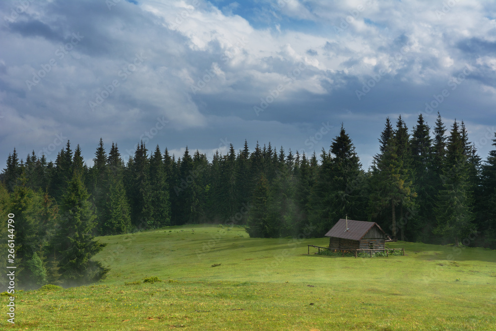 Beautiful mountain landscapes with the Ukrainian Carpathians.