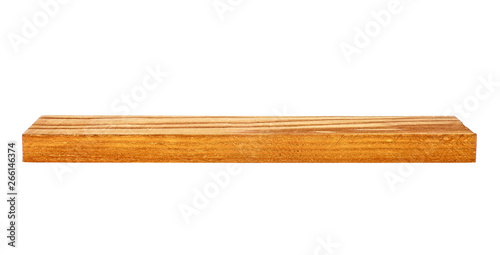Wooden beam isolated on white background