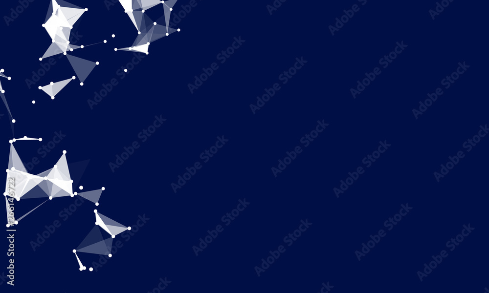 Abstract futuristic background with dots and lines. Vector illustration. Scientific and technological concept, molecular particles and atoms. Big data digital. Polygonal structure. Abstract futuristic background with dots and lines. Vector illustration. Scientific and technological concept, molecular particles and atoms. Big data digital. Polygonal structure.