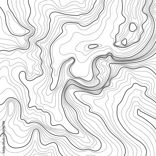Map line of topography. Vector abstract topographic map concept with space for your copy. Black and white wave. Abstract paper cut. Abstract colorful waves. Wavy banners. Color geometric form.