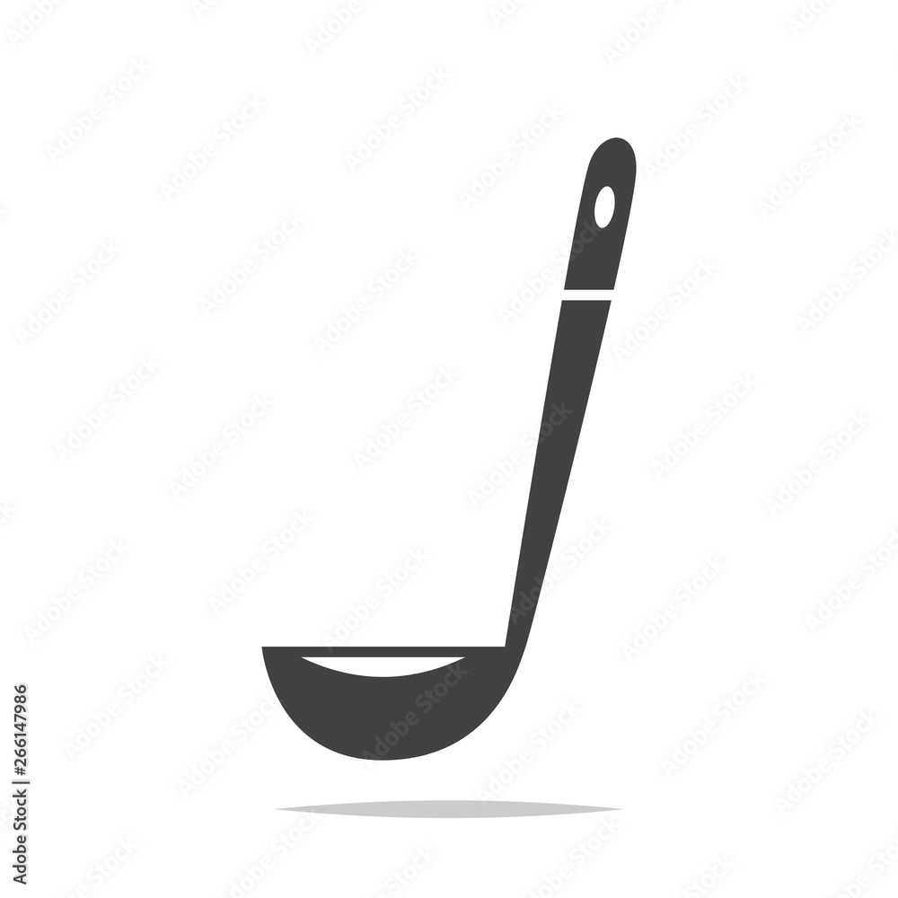 Ladle icon vector isolated silhouette Ladle icon vector isolated silhouette