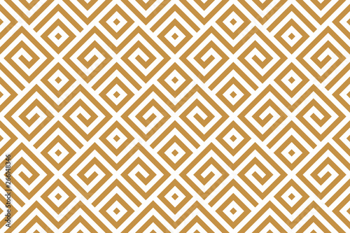 Abstract geometric pattern. A seamless vector background. White and gold ornament. Graphic modern pattern. Simple lattice graphic design