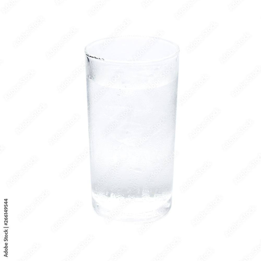 Water fresh glass isolated white background Water fresh glass isolated white background