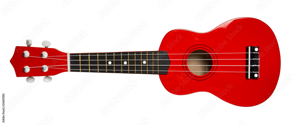 Red ukulele, isolated on white background Stock Photo | Adobe Stock