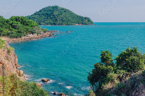 Beautiful scenery at Nang Phaya Hill Scenic Point in Chanthaburi, Thailand.