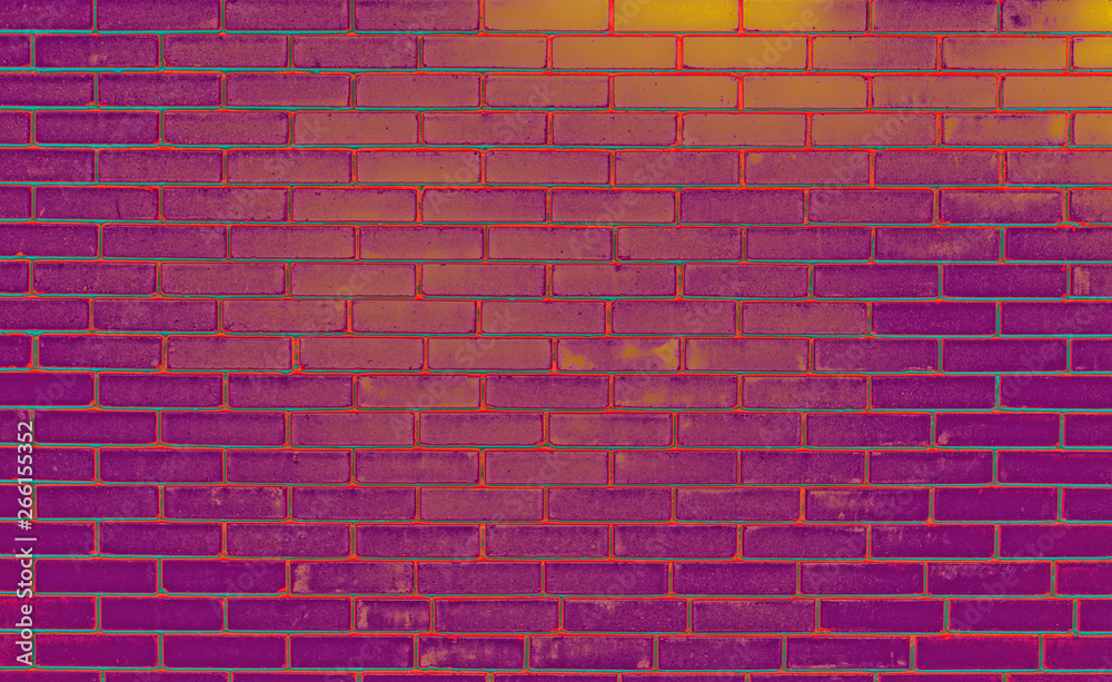 abstract brick wall background yellow and pink gradient